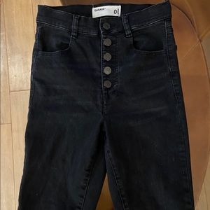 High waisted skinny jeans